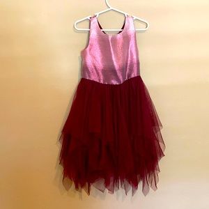 Cat and Jack Burgundy shimmer dress size 4T/5T